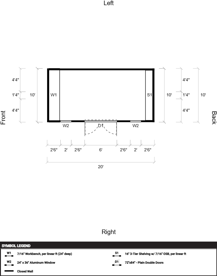 10' x 20' Painted "Side Utility" - Image 2