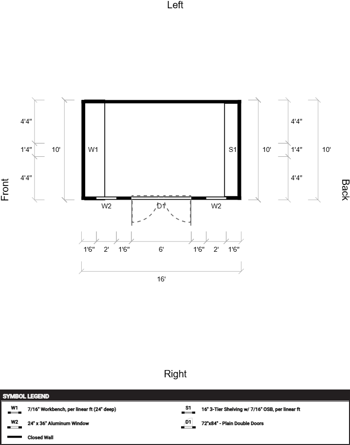 10' x 16' Painted "Side Utility" - Image 2