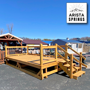 8' x 16' Alpine Deck w/ Cattle Panel Railing
