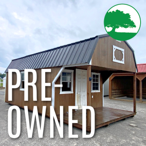 PRE-OWNED 12' x 24' Painted "Lofted Cabin w/ Electric"